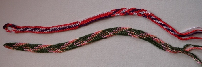 Two 6-loop flat double braids