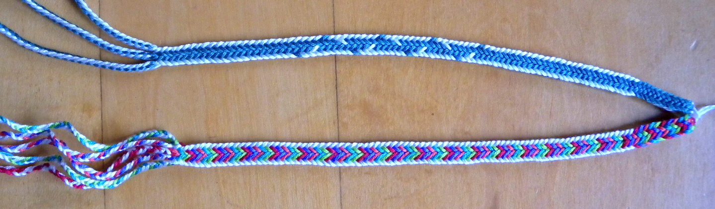 Four double braid color patterns